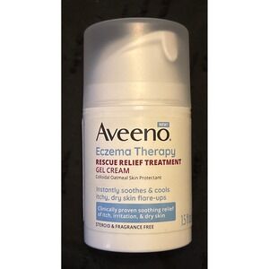 NEW Aveeno Eczema Therapy Rescue Relief Treatment Gel Cream, 1.5oz